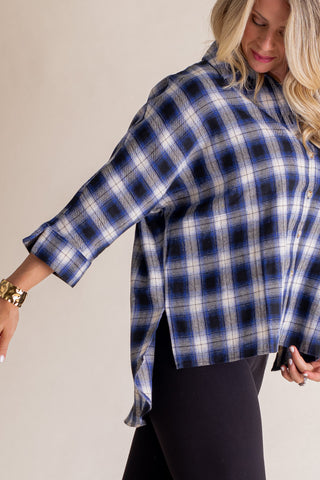 My Baby Flannel Button Down Top *Final Sale*