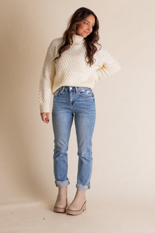 Just To See High Rise Straight Leg Jeans *Final Sale*