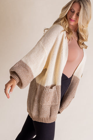 Keep Me Grounded Color Block Cardigan