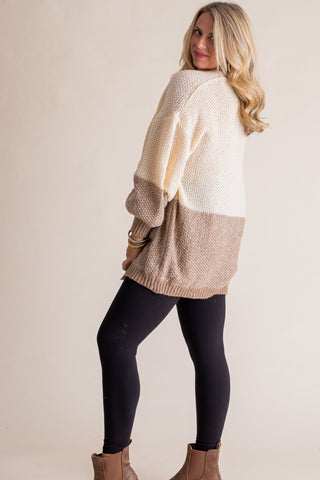 Keep Me Grounded Color Block Cardigan