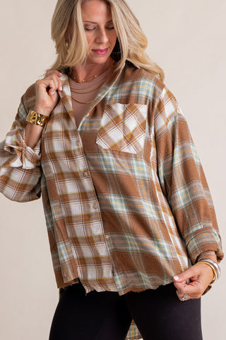 A New Direction Button Down Flannel *Final Sale*