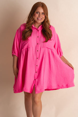 Love Too Much Button Down Tunic - CURVY *Final Sale*