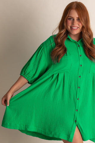 Love Too Much Button Down Tunic - CURVY *Final Sale*