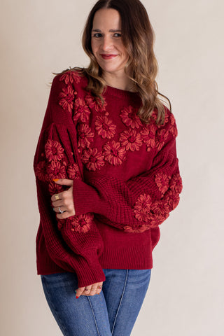 Soft Smiles Floral Sweater *Final Sale*