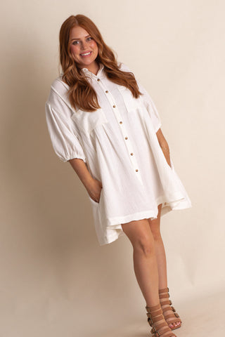 Love Too Much Button Down Tunic - CURVY *Final Sale*