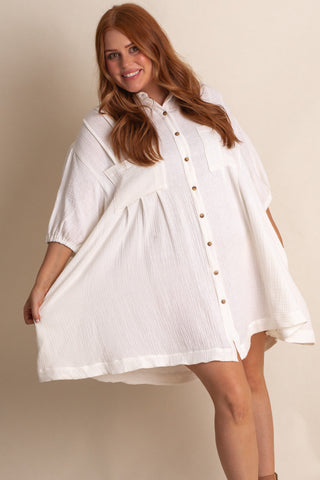 Love Too Much Button Down Tunic - CURVY *Final Sale*