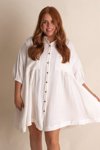 Love Too Much Button Down Tunic - CURVY *Final Sale*