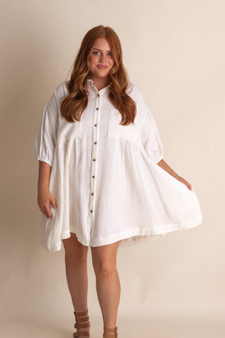 Love Too Much Button Down Tunic - CURVY *Final Sale*