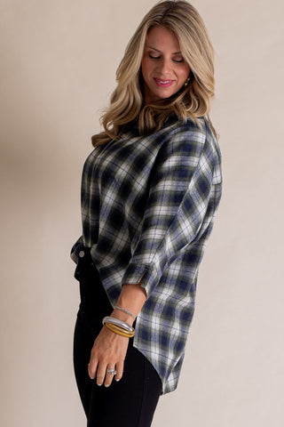 My Baby Flannel Button Down Top *Final Sale*