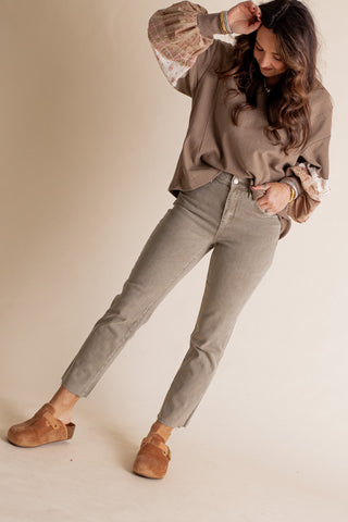 Nina High Rise Straight Leg Jeans