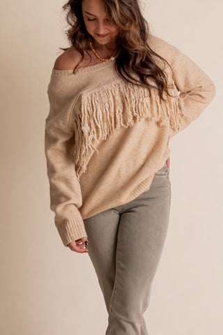 In Between Fringe Sweater