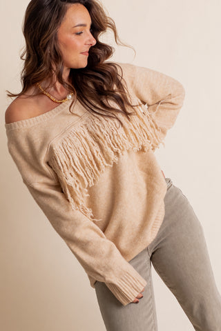 In Between Fringe Sweater