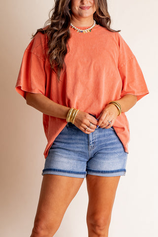 Harper Mid Rise Cuffed Shorts