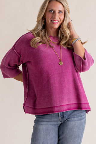 Look Forward Mineral Wash Sweater