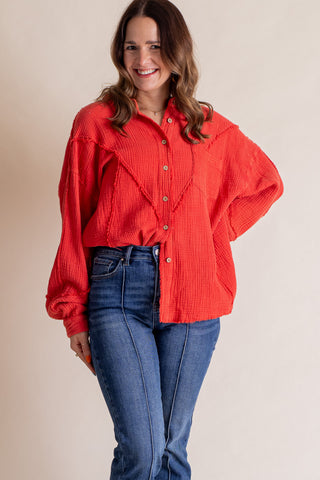 Ember Glow Button Down Top