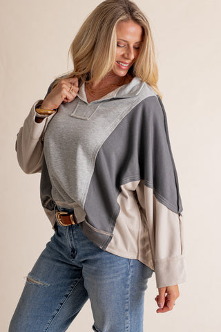 Closest Comfort Color Block Top