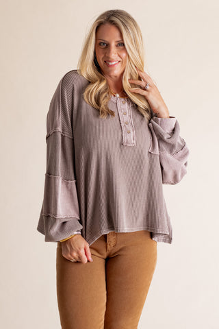 Sign Of The Times Thermal knit Top