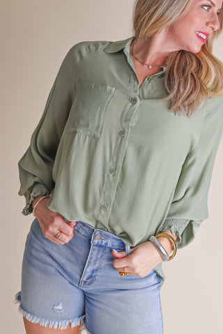 Win My Heart Button Down Top *Final Sale*