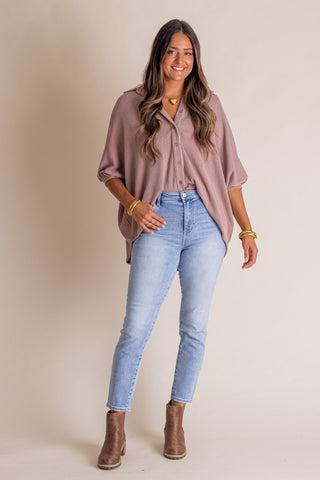 Seasons Change Button Down Top