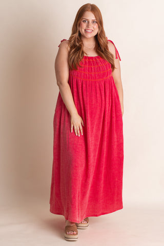 In The Sun Smocked Maxi Dress