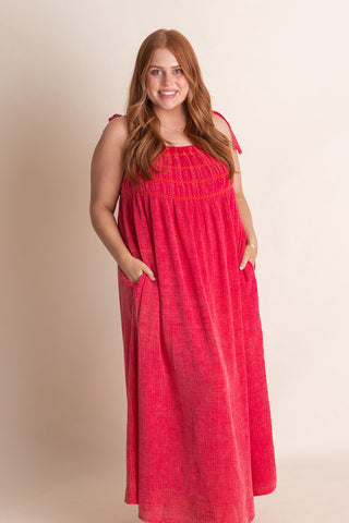 In The Sun Smocked Maxi Dress