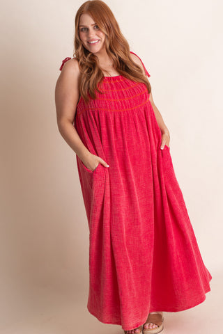 In The Sun Smocked Maxi Dress