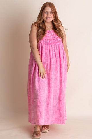 In The Sun Smocked Maxi Dress