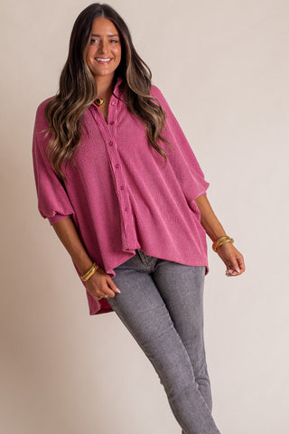 Seasons Change Button Down Top