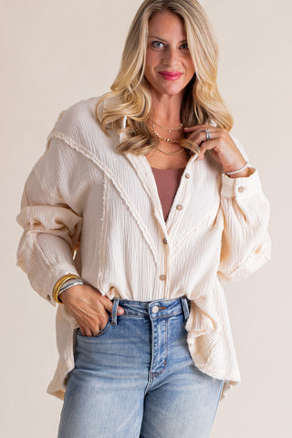 Ember Glow Button Down Top