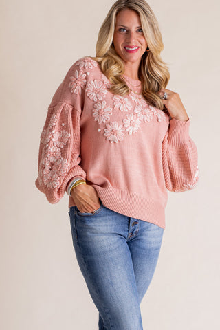 Soft Smiles Floral Sweater *Final Sale*