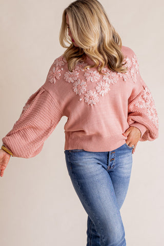 Soft Smiles Floral Sweater *Final Sale*