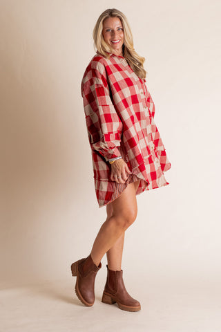 Longer Nights Plaid Button Down Flannel