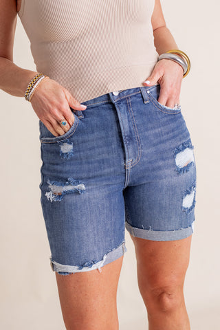 Molly High Rise Cuffed Shorts