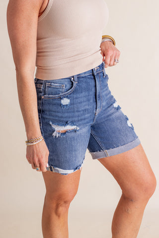 Molly High Rise Cuffed Shorts