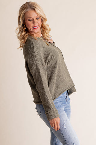 Catch My Breath Asymmetrical Sweater