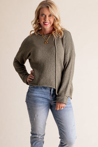 Catch My Breath Asymmetrical Sweater