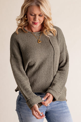 Catch My Breath Asymmetrical Sweater