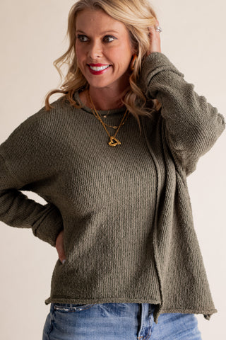 Catch My Breath Asymmetrical Sweater