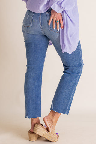 Joanie High Rise Slim Straight Jeans