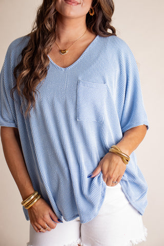 Drifting Dreams Urban Ribbed V Neck Top