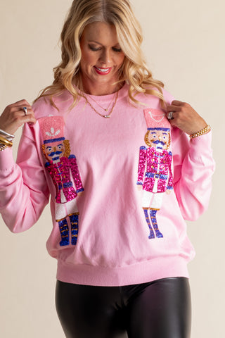 Nutcracker Sequin Loose Fit Sweater