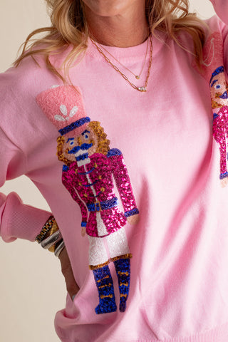 Nutcracker Sequin Loose Fit Sweater