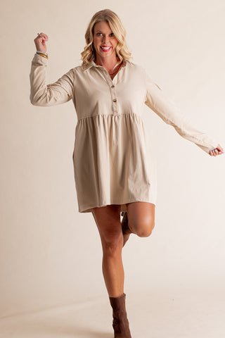 High Ambitions Babydoll Shirt Dress