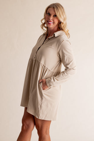 High Ambitions Babydoll Shirt Dress