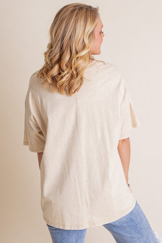 Smiling Ear To Ear Washed Top *Final Sale*