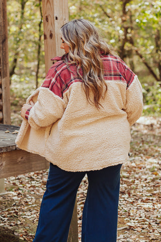 One Word Promises Sherpa Jacket - CURVY *Final Sale*