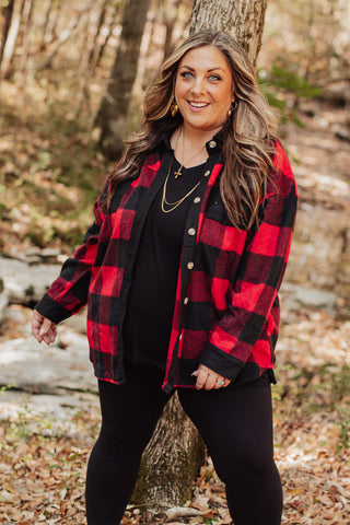 Flannels and Fun Plaid Shacket - CURVY *Final Sale*