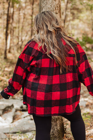 Flannels and Fun Plaid Shacket - CURVY