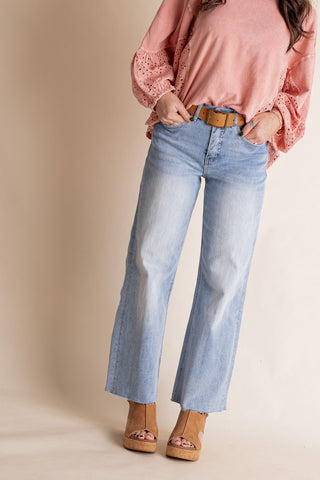 Raya High Rise Wide Leg Jeans