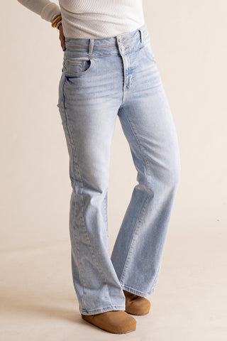 Francesca High Rise Wide Leg Flare Jeans